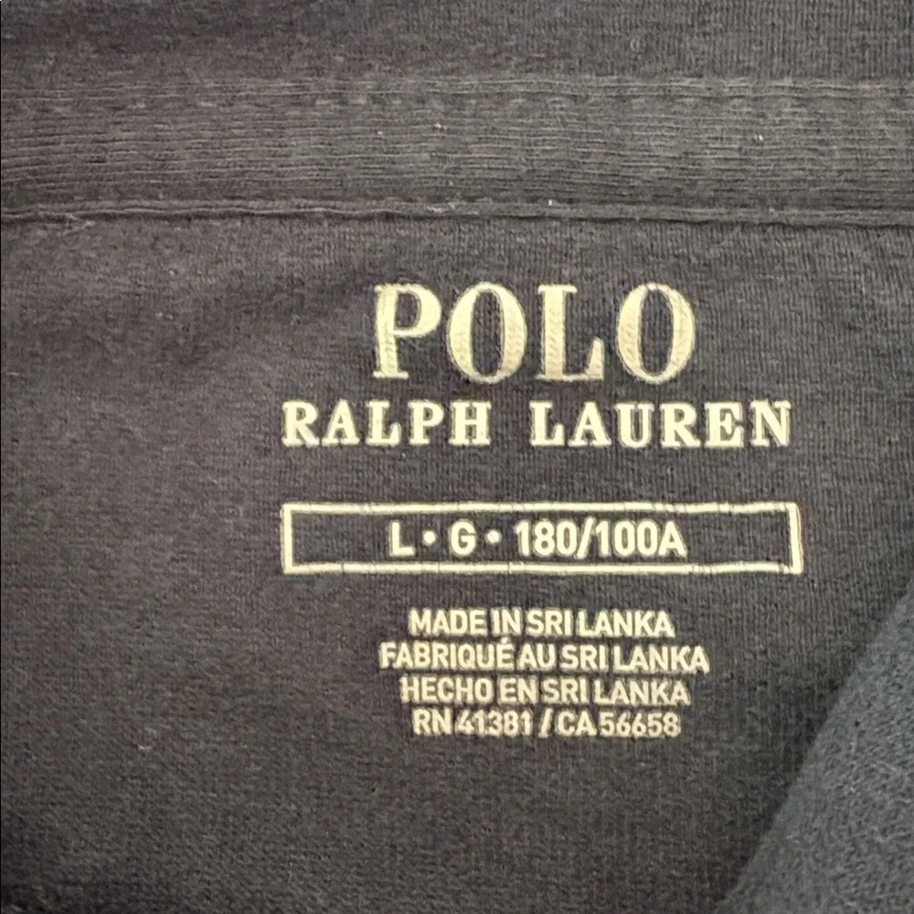 Polo Ralph Lauren Luxury Jersey Shawl Collar Pullover Navy Preppy Pony Size L